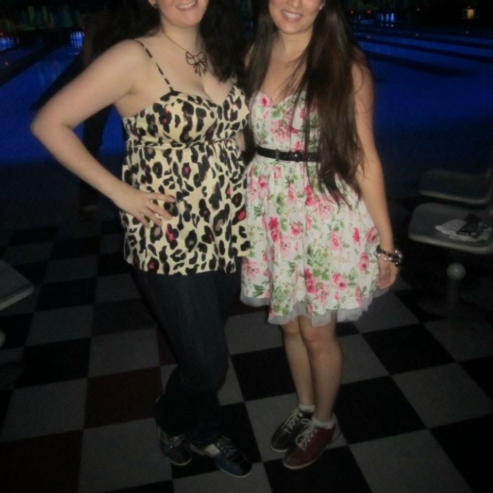 White pink tulle strapless floral dress